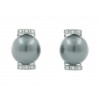 Pendientes oro con perla negra