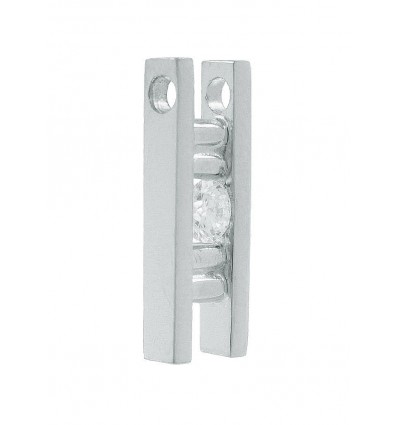 Colgante oro blanco con diamante 0,28 quilates