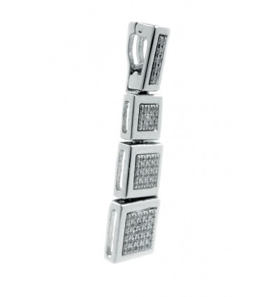 COLGANTE DE ORO BLANCO CON DIAMANTES.