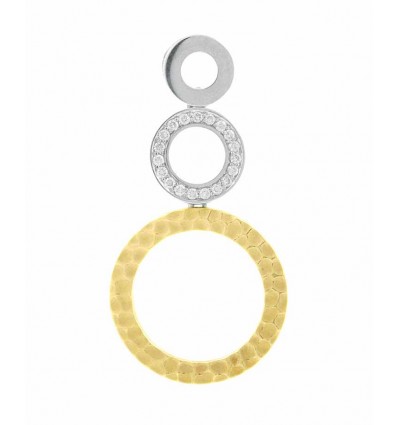 Colgante oro amarillo y blanco con diamantes