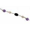 Pulsera de plata con piedras naturales