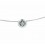 Sirga de oro blanco (18K) con colgante con diamante
