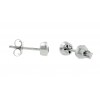 PENDIENTES DE ORO BLANCO CON DOS DIAMANTES 