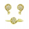 PENDIENTES COMUNION DE ORO AMARILLO CON ZIRCONITA. 