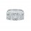 Sortija de oro blanco (18K) con diamante