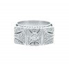 Sortija de oro blanco (18K) con diamante