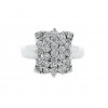 Sortija de oro blanco (18K) con diamante