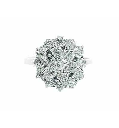 SORTIJA ORO BLANCO CON 19 DIAMANTES 
