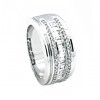 Sortija de oro blanco (18K) con diamante