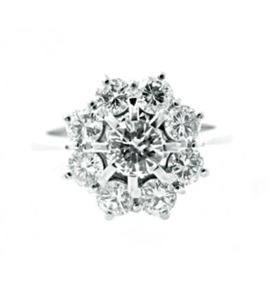 Anillo roseta diamantes