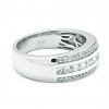 Sortija de oro blanco con diamantes