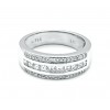 Sortija de oro blanco con diamantes