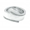 Sortija de oro blanco (18K) con diamante