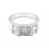 Sortija de oro blanco (18K) con diamante