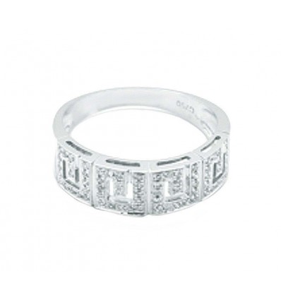 Anillo greca oro y diamantes