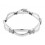 Pulsera de oro blanco (18K) con circonita