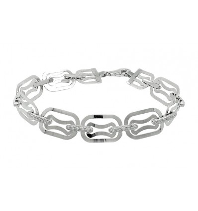 PULSERA PARA SEÑORA DE ORO BLANCO . 19CMS X 1,15CMS