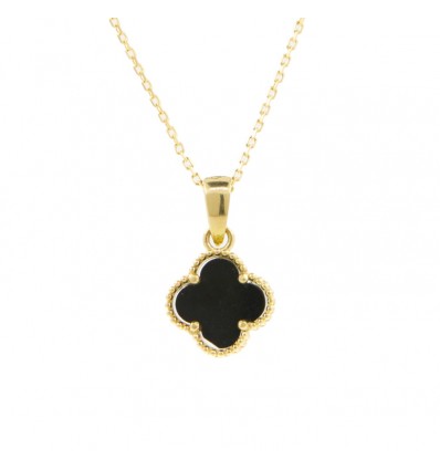 Colgante de la suerte de oro amarillo (18K) con piedra