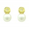 Pendientes bebe perla y diamante