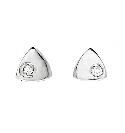 PENDIENTES BEBE DE ORO BLANCO DE CON DIAMANTES
