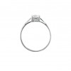Solitario de oro blanco 18K