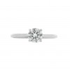 Solitario de oro blanco 18K