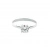 Solitario de oro blanco 18K