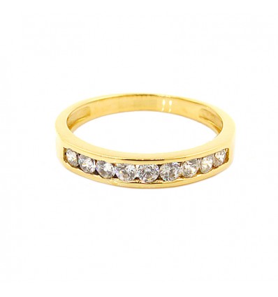 alianza de oro amariilo con zirconitas