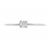 Solitario de oro blanco compromiso con zirconita