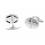 Gemelos de oro blanco (18K) con diamante