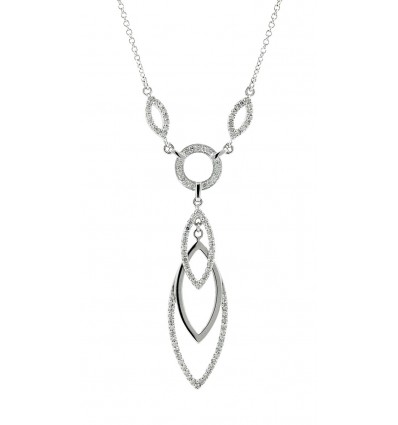 Juego de gargantilla de oro y pendientes de oro con diamantes