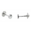 Pendientes oro blanco y diamantes niña