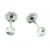 Pendientes oro blanco y diamantes niña