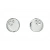 Pendientes de oro blanco (18K) con diamante