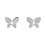 Pendientes de oro blanco (18K) con diamante
