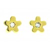 Pendientes niña diamante flor