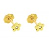 Pendientes niña brillantes flor