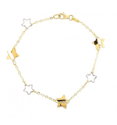 Pulsera oro comunion estrellas