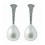 Pendientes de oro blanco (18K) con diamante y perla cultivada