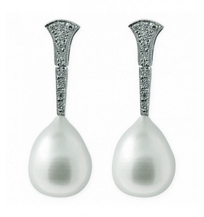 PENDIENTES PERLAS Y BRILLANTES