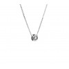 Colgante de oro blanco (18K) con diamante