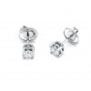PENDIENTES DE ORO BLANCO CON DOS DIAMANTES ENGASTADOS EN CUATRO patas.
