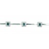 PULSERA DE ORO BLANCO CON DIAMANTES Y ZAFIROS