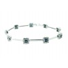 PULSERA DE ORO BLANCO CON ZAFIROS