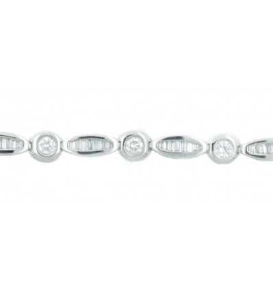 PULSERA DE ORO blanco CON DIAMANTES