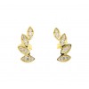 Pendientes trepadores de oro amarillo 