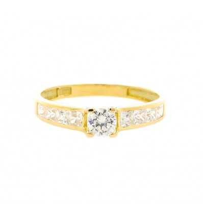 Solitario de oro amarillo (18K)