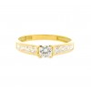 Solitario de oro amarillo (18K)