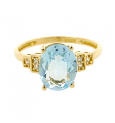 Sortija de oro amarillo (18K)