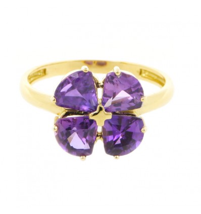 Sortija de oro amarillo (18K)